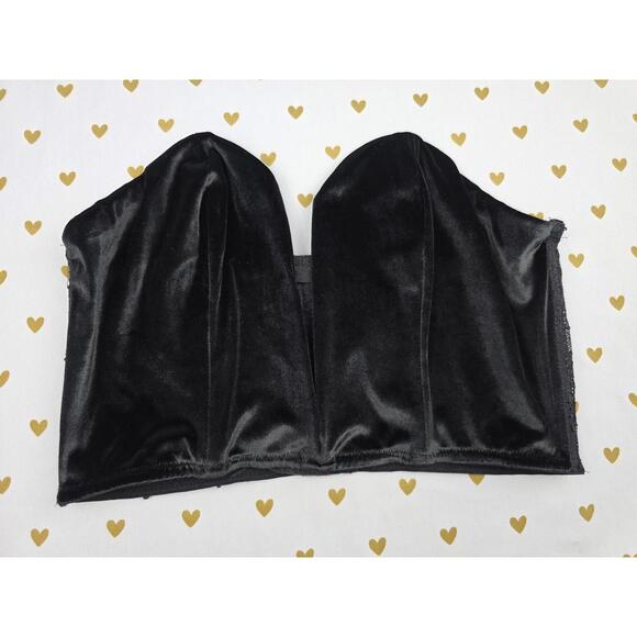 Victorias Secret Push Up Bustier Bra top Bralette DREAM ANGELS Velvet MEDIUM - Picture 1 of 6